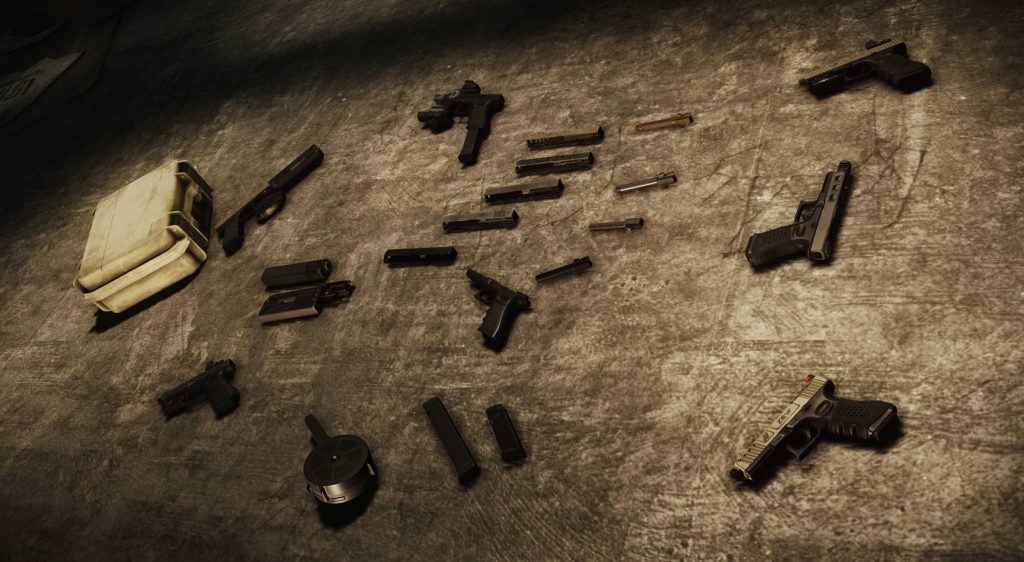 Weapons, med kit, attachments - EFT Wallpaper