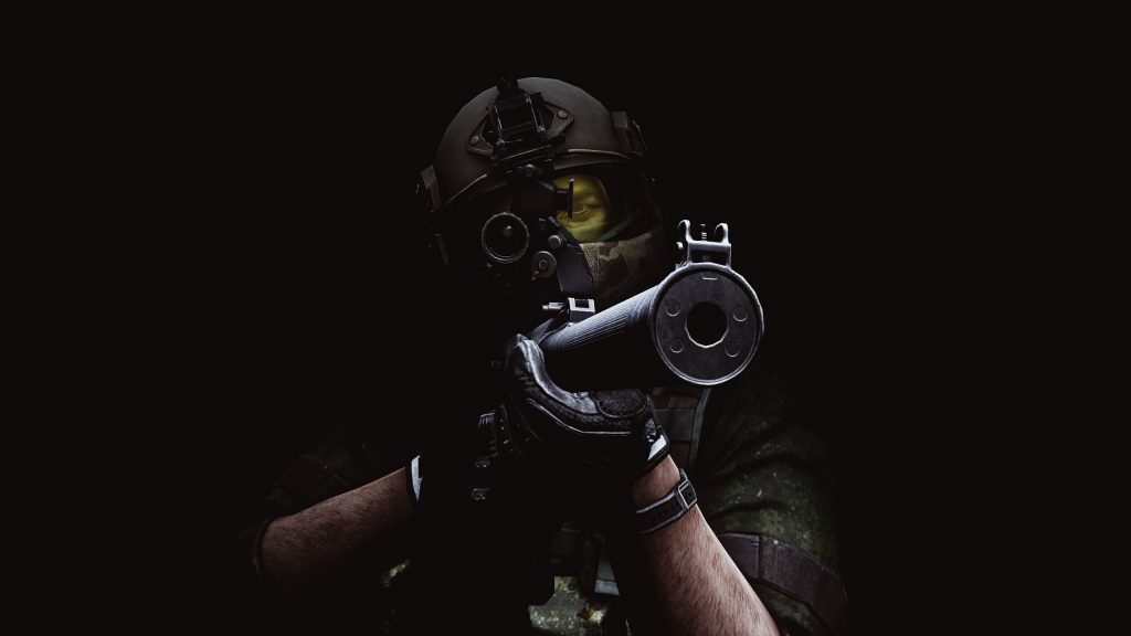 Soldier Aiming Gun - EFT Wallpaper